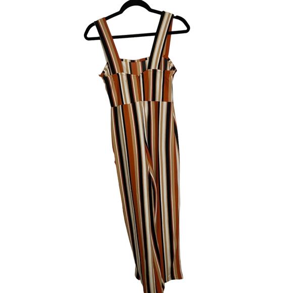 Urban Outfitters Women S Delany Jumpsuit 70s Striped Retro Square Neck Romper - Picture 3 of 12